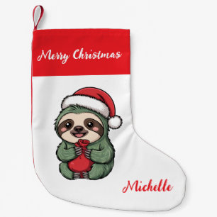 Meia De Natal Pequena Gorro de Natal Personalizado de Preguiça Fofa Fest