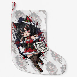 Meia De Natal Pequena Goth Diaba Chibi Garota Natal Desastre Quente