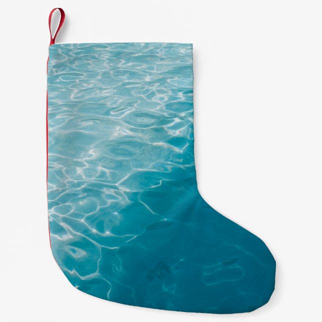 Meia De Natal Pequena Gradiente azul (Frente)