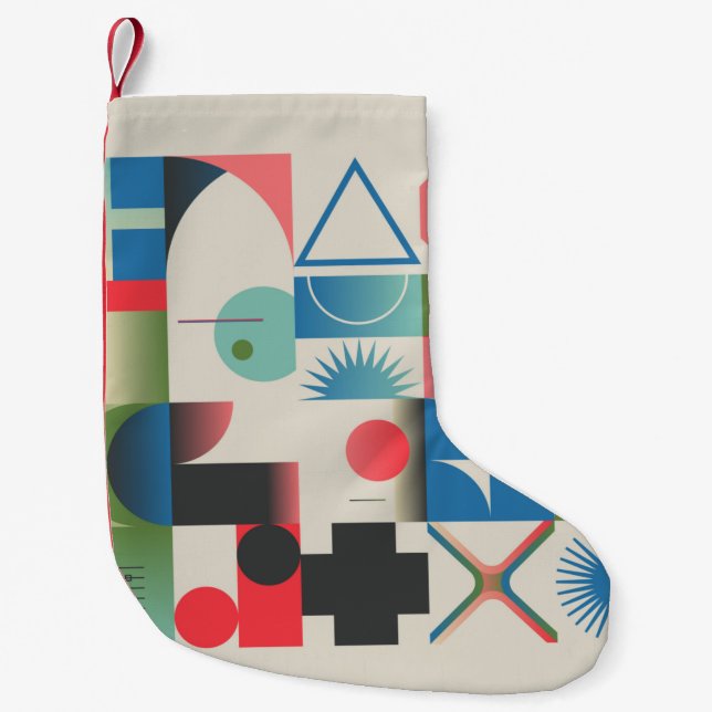 Meia De Natal Pequena Gráficos design genéricos do comp bizarro (Frente)