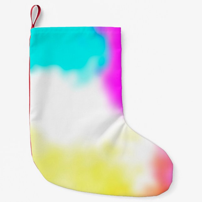 Meia De Natal Pequena graphic design digital blur background texture col (Frente)