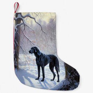 Meia De Natal Pequena Great Dane Deixe Nevar Natal