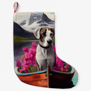 Meia De Natal Pequena Great Dane em uma Canoa: Uma Aventura Cênica