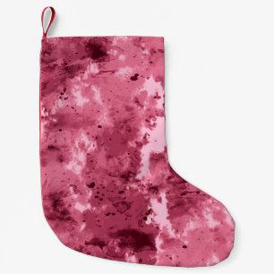 Meia De Natal Pequena Grunge abstrato de aquarela: padrão de camuflagem.