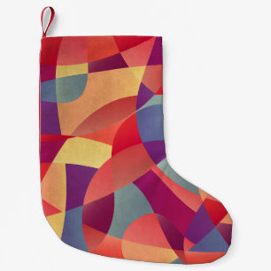 Meia De Natal Pequena Grunge Colorido: Fundo dos Triângulos Geométricos