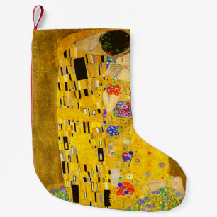 Meia De Natal Pequena Gustav Klimt é o famoso quadro Beijo