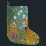 Meia De Natal Pequena Gustav Klimt Flower Garden Cottage Nature<br><div class="desc">Uma bela pintura de jardim - esta é uma pintura clássica de Gustav Klimt,  chamada Jardim de Algodão,  ou Jardim Bauergarten,  1907,  que é um close up de um jardim floral,  uma pintura floral colorida.</div>