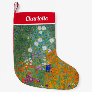Meia De Natal Pequena Gustav Klimt - Jardim de Flores