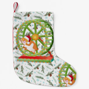 Meia De Natal Pequena hamster do xmas santa claus