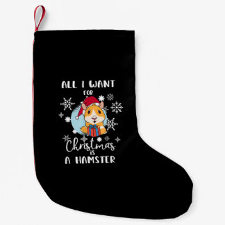 Meia De Natal Pequena Hamster Tudo O Que Quero De Natal É Um Hamster