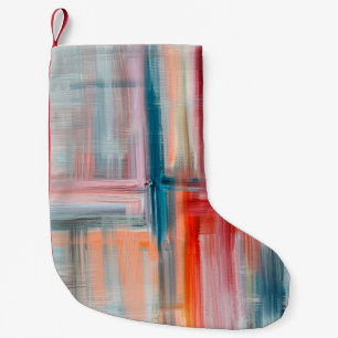 Meia De Natal Pequena Hand drawn fine art painting. Oil on canvas, long 