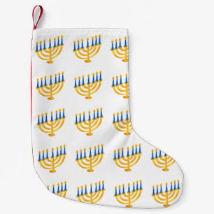 Meia De Natal Pequena Hanukkah Menorah
