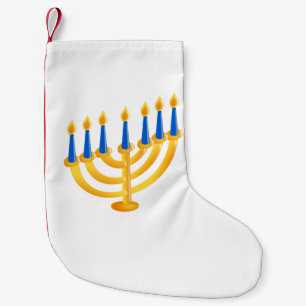 Meia De Natal Pequena Hanukkah Menorah