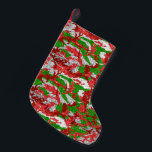 Meia De Natal Pequena Haus Do Padrão De Xmas De Prata De Camo<br><div class="desc">Veja o Haus do Camo Christmas Stocking Collections para as ideias mais radicais de presentes.</div>