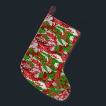 Meia De Natal Pequena Haus Do Padrão De Xmas De Prata De Camo<br><div class="desc">Veja o Haus do Camo Christmas Stocking Collections para as ideias mais radicais de presentes.</div>