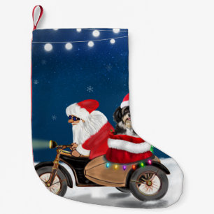 Meia De Natal Pequena Havanês Cão Natal Papai Noel