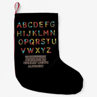 Meia De Natal Pequena Hawkins Holiday Lights Alphabet Christmas Stocking