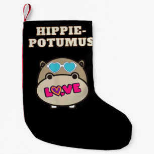 Meia De Natal Pequena Hippie Potumus Baby Hippopotamus Lover