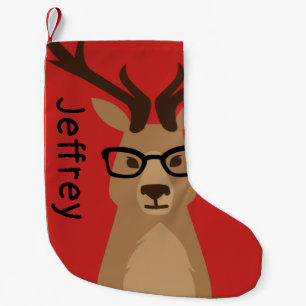 Meia De Natal Pequena Hipster personalizado
