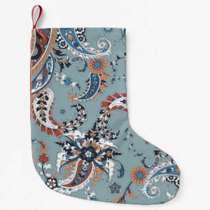 Meia De Natal Pequena Historial de tendências sem costura com paisley n