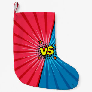 Meia De Natal Pequena Histórias em quadrinhos versus fundo, estilo cláss