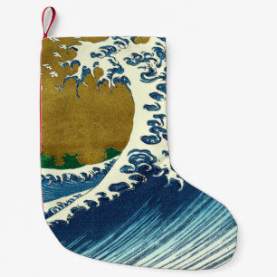 Meia De Natal Pequena Hokusai Big Wave Japão Art