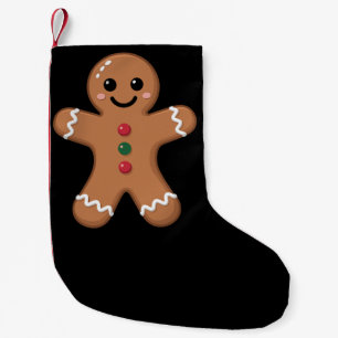 Meia De Natal Pequena Homem de Pão de Gengibre Natal Biscoito Assando Fe