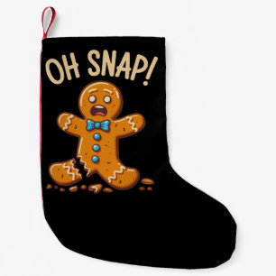 Meia De Natal Pequena Homem de Pão de Gengibre Oh, Que Surpresa! Biscoit