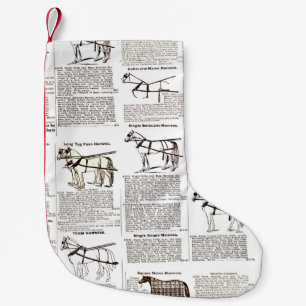 Meia De Natal Pequena Horse Antique Advertising Newpaper Art