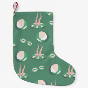 Meia De Natal Pequena ícones de tópicos vintage Summer padrão de repe
