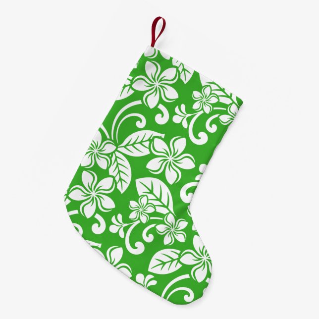 MEIA DE NATAL PEQUENA ILHA PLUMÉRIA (CITRUS VERDE) (Frente (Pendurada))