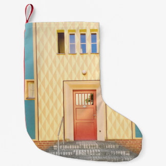 Meia De Natal Pequena Ilustração da casa amarela