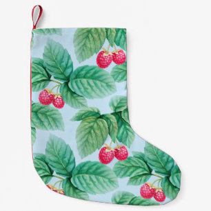Meia De Natal Pequena Ilustração das framboesas em aquarelas. Sem cost