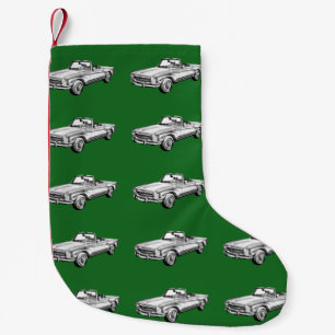 Meia De Natal Pequena Ilustração de carro conversível Mercedes Benz 2