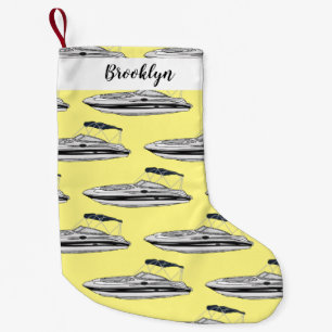 Meia De Natal Pequena Ilustração de desenho animado a motor