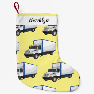 Meia De Natal Pequena Ilustração de desenho animado de caminhão