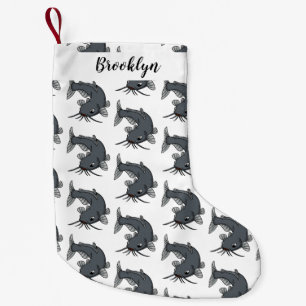 Meia De Natal Pequena Ilustração de desenho animado de catfish