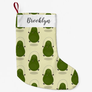 Meia De Natal Pequena Ilustração de desenho animado de corda de salto de