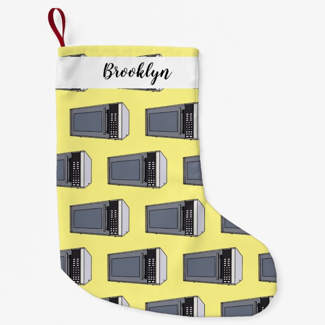 Meia De Natal Pequena Ilustração de desenho em micro-ondas (Frente)