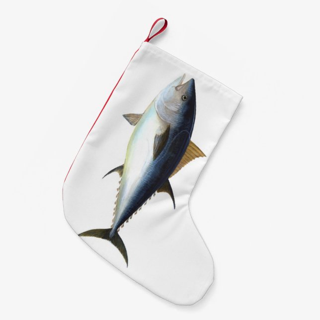 Meia De Natal Pequena Ilustração do atum de Bluefin (Frente (Pendurada))