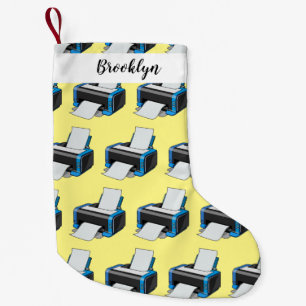 Meia De Natal Pequena Ilustração do desenho da impressora