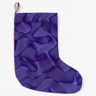 Meia De Natal Pequena Ilustração gráfica - cor azul padrão líquida. 
