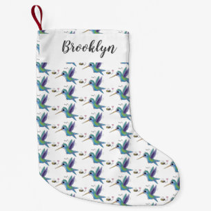 Meia De Natal Pequena Imagem de desenho animado de bee hummingbird