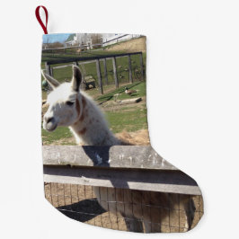 Meia De Natal Pequena Imagem fotográfica personalizada lama alpaca