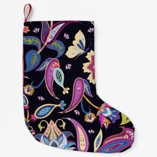 Meia De Natal Pequena Índia Paisley Seamless Floral Ornament