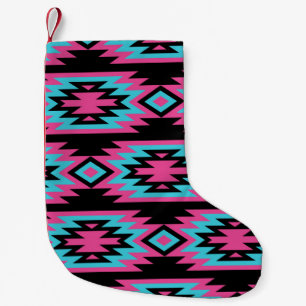 Meia De Natal Pequena Índio étnico-americano: Aztec Motifs.