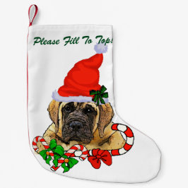 Meia De Natal Pequena Inglês Mastiff Natal