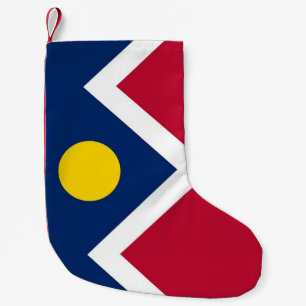 Meia De Natal Pequena Inventários de Natal com Bandeira do Colorado, EUA