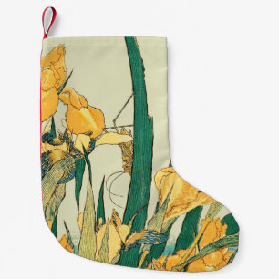 Meia De Natal Pequena Iris com Gafanhoto de Hokusai Impressão Vintage Ja
