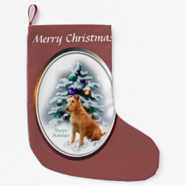 Meia De Natal Pequena Irish Terrier Christmas